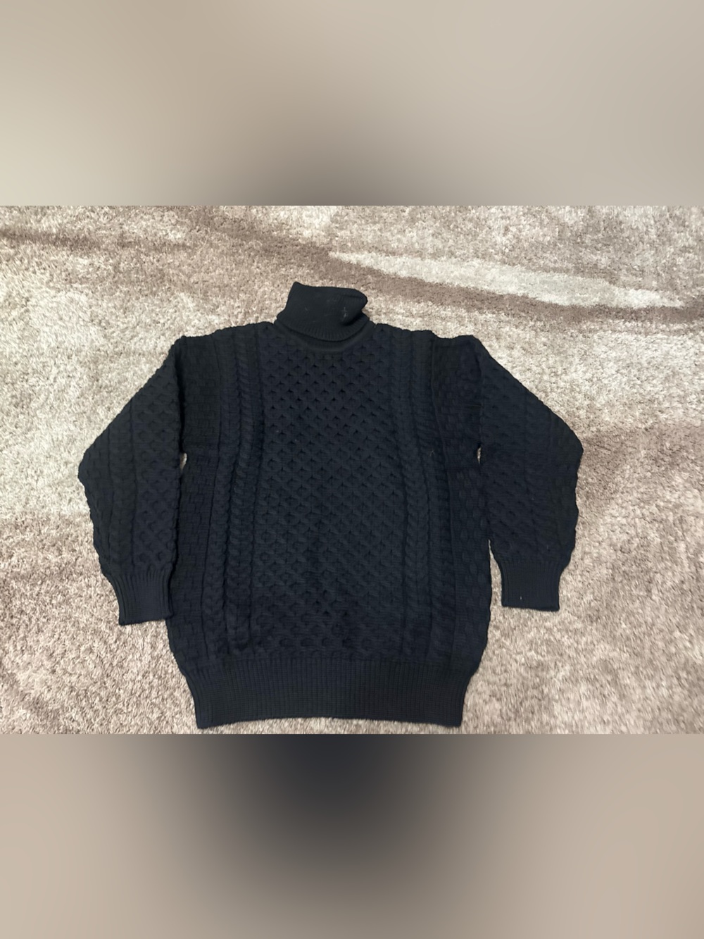 Aran Sweater Roll Neck Swea‎te‎r